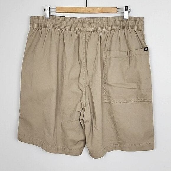 NWT Zoo York Men's Long Knee Length Cotton Stretch Sand Beige Shorts Size L - Picture 2 of 13